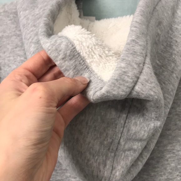 Grey Fleece Lined Zip Up Hoodie - Picture 8 of 8